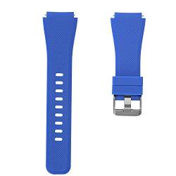System-S Armband flexibel aus Silikon 22mm für Samsung Gear S3 Smartwatch in Blau von System-S