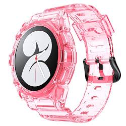 System-S Hülle und Armband 40 mm TPU für Samsung Galaxy Watch 5 4 Smartwatch in Pink von System-S