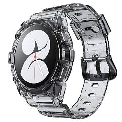System-S Hülle und Armband 40 mm TPU für Samsung Galaxy Watch 5 4 in Schwarz Transparent von System-S