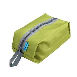 Kulturbeutel Reisetasche für Frauen, Tragbare Wasserdichte Oxford Tuch Waschtasche Outdoor Sport Reise Schuhe Aufbewahrungstasche für Toilettenartikel, Kosmetik, Make-up, Pinsel, Pea Green von Sytaun