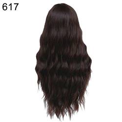 Sytaun Frauen Lange Lockige Perücken, Mode Cosplay Perücke mit Hochtemperatur-Faser Lockiges Haar 617 von Sytaun