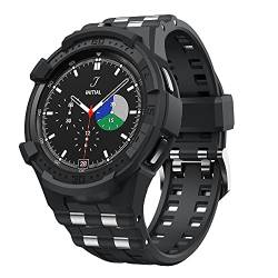 T-ENGINE Robuste Hülle, kompatibel mit Galaxy Watch 4 Classic 42 mm für 2021 Version, einteilige Hülle mit Band für Watch 4 42 mm (2021) von T-ENGINE