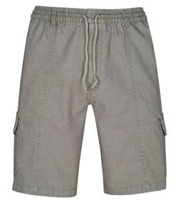 T-MODE Herren Schlupf-Jeans Shorts Kurze Hose aus Stretch Baumwolle-Beige-M von T-MODE