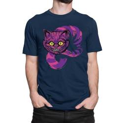 T-Nerds - Grinning Like a Cheshire Cat Purple - Herren T-Shirt L - Navy von T-Nerds