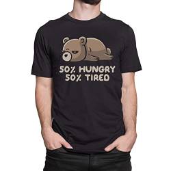 T-Nerds - Hungry and Tired - Herren T-Shirt XL - schwarz von T-Nerds