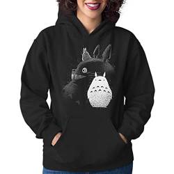 T-Nerds - Inking Totoro - Damen Hoodie XL - schwarz von T-Nerds
