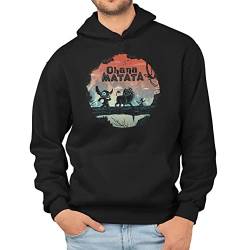 T-Nerds - Ohana Matata - Herren Hoodie XL - schwarz von T-Nerds