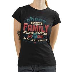 T-Nerds - Ohana Means Family - Damen T-Shirt 4XL - schwarz von T-Nerds