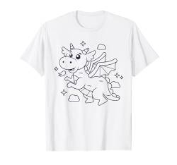 Drache Mandala zum bemalen & ausmalen für Kinder T-Shirt von T-Shirt zum bemalen für Kinder Motiv & ausmalen