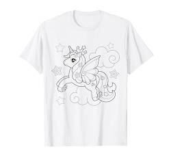 Einhorn Mandala zum bemalen & ausmalen für Kinder T-Shirt von T-Shirt zum bemalen für Kinder Motiv & ausmalen