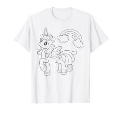 Einhorn Mandala zum bemalen & ausmalen für Kinder T-Shirt von T-Shirt zum bemalen für Kinder Motiv & ausmalen