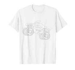 Hai Monster Truck Mandala zum ausmalen für Kinder T-Shirt von T-Shirt zum bemalen für Kinder Motiv & ausmalen