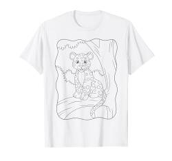 Leopard Mandala zum bemalen & ausmalen für Kinder T-Shirt von T-Shirt zum bemalen für Kinder Motiv & ausmalen