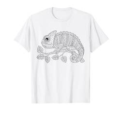 Niedliche Chameleon zum bemalen & ausmalen für Kinder T-Shirt von T-Shirt zum bemalen für Kinder Motiv & ausmalen