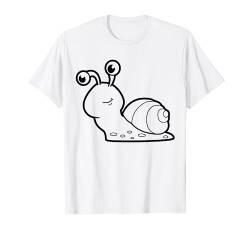 Niedliche Schnecke zum bemalen & ausmalen für Kinder T-Shirt von T-Shirt zum bemalen für Kinder Motiv & ausmalen