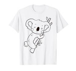 Niedlicher Koala-Bär zum bemalen & ausmalen für Kinder T-Shirt von T-Shirt zum bemalen für Kinder Motiv & ausmalen