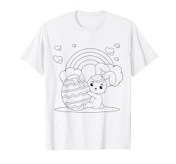 Osterei Ostern Osterhase zum bemalen & ausmalen für Kinder T-Shirt von T-Shirt zum bemalen für Kinder Motiv & ausmalen