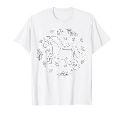 Pferd Mandala zum bemalen & ausmalen für Kinder T-Shirt von T-Shirt zum bemalen für Kinder Motiv & ausmalen