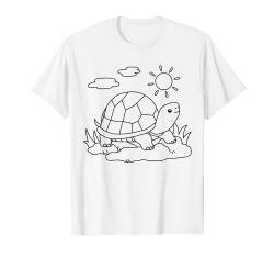 Schildkroete Mandala zum bemalen & ausmalen für Kinder T-Shirt von T-Shirt zum bemalen für Kinder Motiv & ausmalen