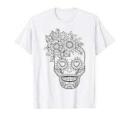 Tag der Toten zum bemalen & ausmalen für Kinder Deko T-Shirt von T-Shirt zum bemalen für Kinder Motiv & ausmalen