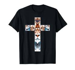 Jesus Lion of Judah cross king Faith T-Shirt von T-ShirtManiak