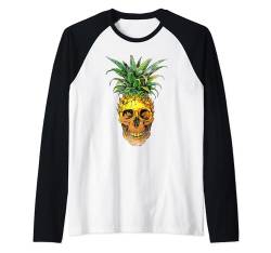 Pineapple Skull Funny Aloha Hawaiian Beaches Hawaii vintage Raglan von T-ShirtManiak