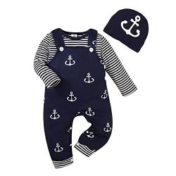 T TALENTBABY Baby Kleidung Jungen 0-3 Monate, Langarm Neugeborenes Winter Overall, Unisex Herbst Strampler, Baby Mädchen Bekleidungsets, Anzug, Boy Girl Outfit, Geschenke von T TALENTBABY