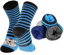 T&R Industrees 6 Paar rutschfeste warme ABS Socken mit Anti-Rutsch Stopper | Thermo Socken für Jungen und Mädchen| Bärchen Supermix 2| 27-31 von T&R Industrees