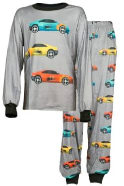 T&R Industrees Langer Schlafanzug für große Kinder | Langarm Pyjama – Auto Design | 158-164 von T&R Industrees