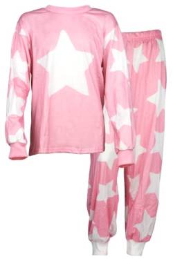 T&R Industrees Langer Schlafanzug für große Kinder |Mädchen Langarm Pyjama – Stern Design | 164-176 von T&R Industrees