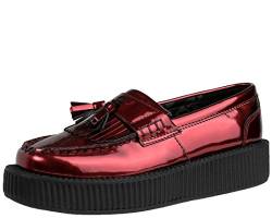 T.U.K. Shoes Women's Metallic Burgundy Patent Tassle Loafer EU38 / UKW5 von T.U.K.