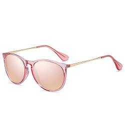 Retro Polarisierte Sonnenbrillen Sonnenbrille,Sunglasses Sportsonnenbrille Herren Damen Polarisierte Sonnenbrille, Sonnenbrille/Der Rahmen der Brille ist Outdoor (Rosa) von T-