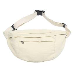 TABKER Brusttasche Large Capacity Storage Waist Bag Canvas Pack for Men Women Big Blet Bag Multi-Functional Chest Bags Shoulder Bag Dumpling Shape von TABKER