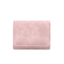 TABKER Geldbörse Lange Wallet Female Sektion Neue Art und Weise einfache Nette kleine Persönlichkeit Folding Wallet (Color : Short pink) von TABKER