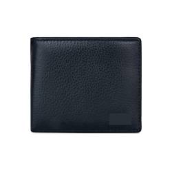 TABKER Geldbörse Men Genuine Leather Wallets Business Card Holder Premium Short Real Cowhide Wallets for Man Luxury Money Bag Coin Purse Clutch (Color : Black) von TABKER