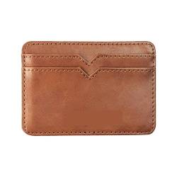 TABKER Geldbörse MenWallet Small Leather Magic Wallet with Coin Purse Men Mini Wallet Money Bag Credit Card Clip Clip Cash Wallet (Color : Auburn) von TABKER