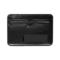 TABKER Geldbörse MenWallet Small Leather Magic Wallet with Coin Purse Men Mini Wallet Money Bag Credit Card Clip Clip Cash Wallet (Color : Black) von TABKER