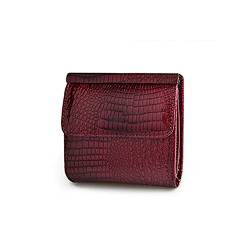 TABKER Geldbörse Mini Frauen Geldbörse Echtes Leder Brieftaschen HASP Kurze BOOTEL BOTEL Smell Well BOTELETEN Münze Geldbörsen (Color : Red) von TABKER
