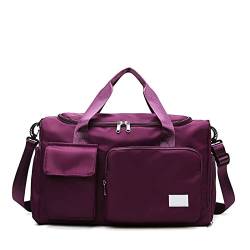 TABKER Handtaschen für Damen Travel Bag New Fitness Sports Handbag Luggage Bag Large Capacity (Color : Wine Red) von TABKER
