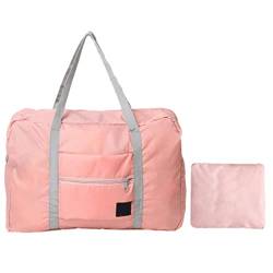 TABKER Handtaschen für Damen Waterproof Travel Bag Unisex Foldable Duffle Bag Organizers Large Capacity Packing Cubes Portable Luggage Bag Travel Accessories (Color : Pink) von TABKER