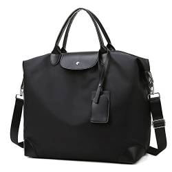 TABKER Handtaschen für Damen Women's travel Bag, Large Sports Bag, Multi-Function, Luggage, Fitness Bag, Fashion, Yoga Bag (Color : Black) von TABKER
