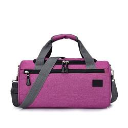 TABKER Herrentaschen für Herren Men Travel Sport Bags Light Luggage Business Cylinder Handbag Women Outdoor Duffel Weekend Crossbody Shoulder Bag Pack (Color : Pink) von TABKER