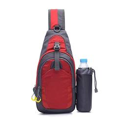 TABKER Umhängetasche Damen Travel Backpack, Outdoor Sports Backpack, Waterproof, Mountaineering (Color : Red) von TABKER