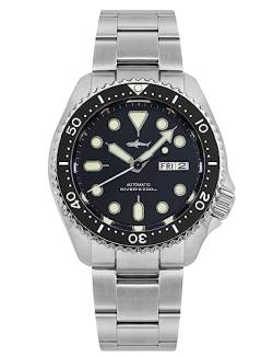 TACTICAL FROG Heimdallr Edelstahl SKX007 Taucheruhren für Herren, NH36A Bewegung C3 leuchtende Herren-Automatikuhren, 200 Meter wasserdicht, mehrfarbig…, Schwarz A-3link, Modern von TACTICAL FROG