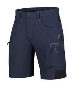 TACVASEN Männer Wandershorts Leicht Outdoorhose Kruz Bermuda Shorts Leicht Radhose Trainingshose Quick Dry, Marineblau, 40 von TACVASEN