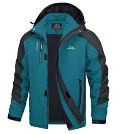 TACVASEN Softshelljacke Herren Windbreaker Allwetterjacke Wasserdicht Atmungsaktiv Wanderjacke Männer Trekking Jacke Herbstjacke (S, Seeblau) von TACVASEN