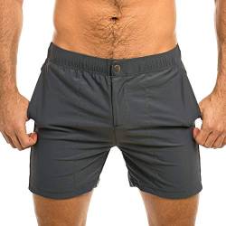 Taddlee Badebekleidung für Herren, Boxershorts, Bikini, Badeanzüge zum Surfen - Grau - Large von TADDLEE