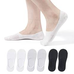 TAGVO 6 Paar Damen Füßlinge Unsichtbare Socken Baumwoll, Frauen Low Cut Liner Unsichtbare Socken mit Rutschfest Silikon,Weiche Atmungsaktive lässige Knöchelsocken Sneaker Socken für Loafer Sneakers von TAGVO