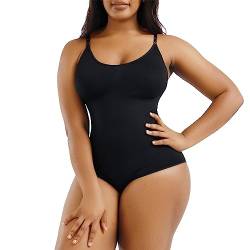 TAGVO Damen Shapewear Bodysuit Figurenformend Body Shaper Bauchweg Sculpting Shapewear Stark Taillenmieder Shaping Miederbody Verstellbarer Schultergurt von TAGVO