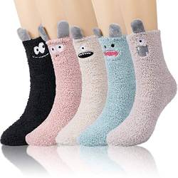 TAGVO Flauschige Kuschel Socken, Winter Warme Bett Socken Hausschuh Socken lässig Urlaub Socken für Frauen Mädchen von TAGVO
